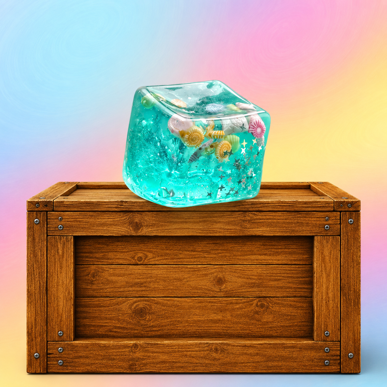 Ocean Gel Cube Squishy